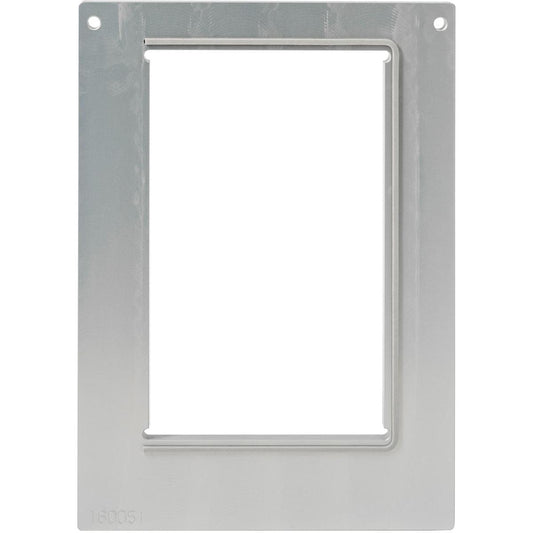 Ein rechteckiger Metallrahmen für die Kassette DF10/20 f. Pappbox, rechteckig, M, 900 ml von Duni GmbH verfügt über eine große zentrale Aussparung und vier Ecklöcher. Die Nummer 160051 ist unten links eingraviert, auf weißem Hintergrund.