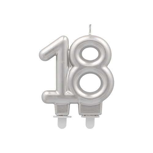 Die PAPSTAR GmbH Jubiläumskerzen mit Halter 7 cm "silber" ist eine silberne Jubiläumskerze in Zahlenform mit zwei Haltern - ideal für unvergessliche Geburtstagsfeiern.