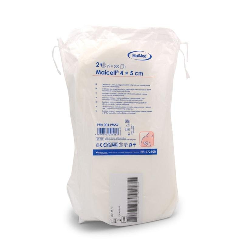 Maicell csíraszegény 4x5cm-es cellulóz tampon 2x500 db/csomag. | Csomag (1000 db)