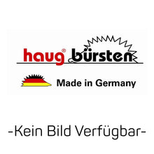 Das Logo zeigt "Haug Bürsten KG", "Made in Germany", ein stilisiertes GLÄSER-VASEN U.DEKANTERBÜRSTE M.FLEXIBLEM BÜRSTENKOPF, eine kleine deutsche Flagge und den Hinweis "-Kein Bild Verfügbar-", was bedeutet, dass kein Bild verfügbar ist.