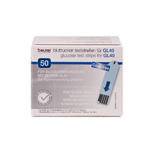 Beurer GL 40 mg/dl-es tesztcsíkok, 50 darabos csomagban
