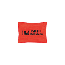 Elsősegély-készlet erdőmunkások számára, narancssárga cipzáras nejlon táskában