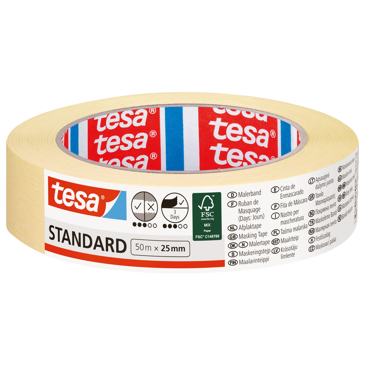tesa festőszalag Standard 50 m x 25 mm