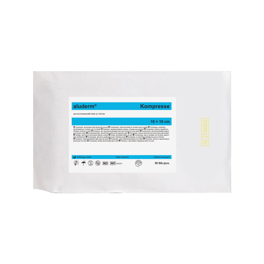 aluderm® kompresszumok, 50 darab, steril tasakban, 10 x 10 cm