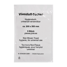 Nemszövetes törlőkendők, 200 x 300 mm, 5 darabos csomagban