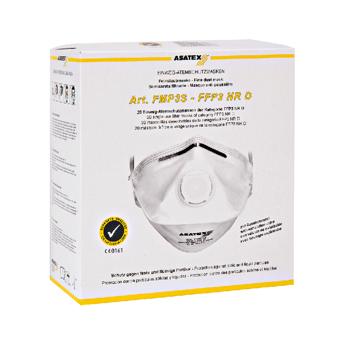 Atemschutzmaske FFP 3 mit Ventil Pack à 20 Stück