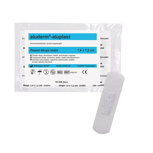 aluderm®-aluplast stabil csíkok 1,9 x 7,2 cm, 10 darab