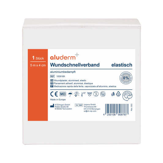 aluderm®-aluplast rugalmas – tekercsben 5 m x 4 cm