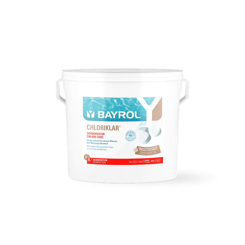 BAYROL Chloriklar® magas aktív klórtartalmú triklórizocianursavból