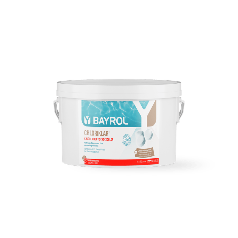 BAYROL Chloriklar® magas aktív klórtartalmú triklórizocianursavból