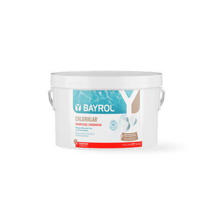 BAYROL Chloriklar® magas aktív klórtartalmú triklórizocianursavból