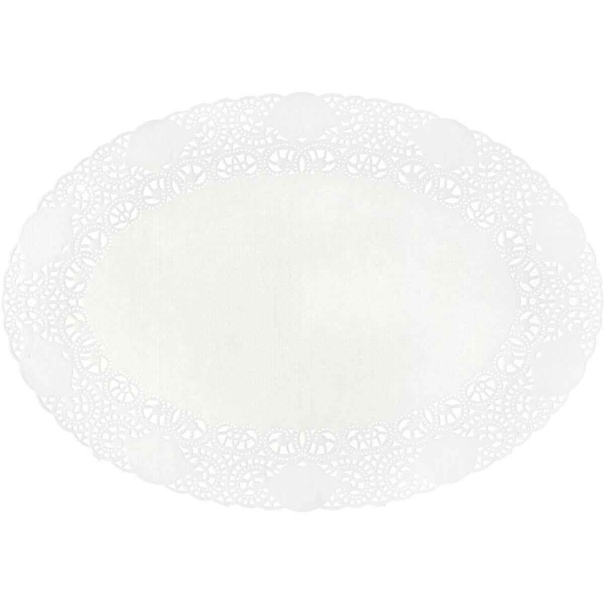A Duni GmbH által gyártott ovális fehér papírcsipke tortacsipkék ovális 17x24 cm (250 darabos csomag) dekoratív csipkeszegéllyel és sima középpel rendelkezik - tökéletes torták és sütemények díszítéséhez. Fehér háttéren ábrázolva.