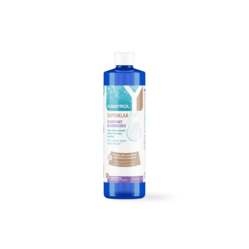 BAYROL Superklar 0,5 L folyékony koncentrátum tisztító hatással