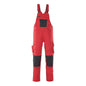 MASCOT® Leipzig dungarees, piros/fekete