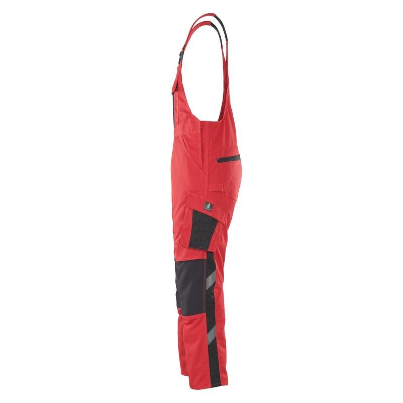 MASCOT® Leipzig dungarees, piros/fekete