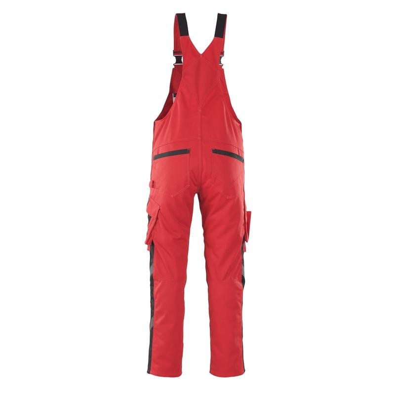 MASCOT® Leipzig dungarees, piros/fekete