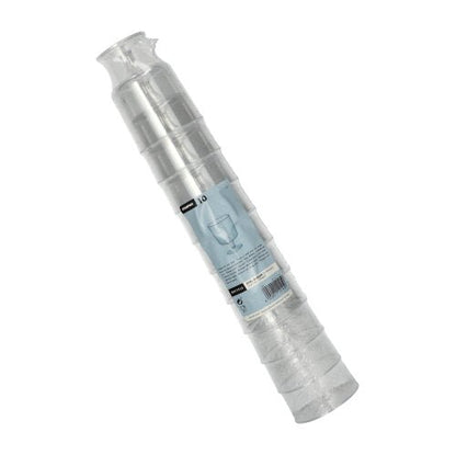 Starpak 10 szárú vörösboros pohár (0,2 l, Ø 7,2 cm, 10 cm magasság) átlátszó PS-ből, egy darabból és zsugorfóliába csomagolva - tökéletes elegáns vörösboros pohárként.