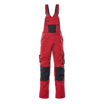 MASCOT® Augsburg dungarees, piros/fekete