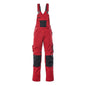 MASCOT® Augsburg dungarees, piros/fekete