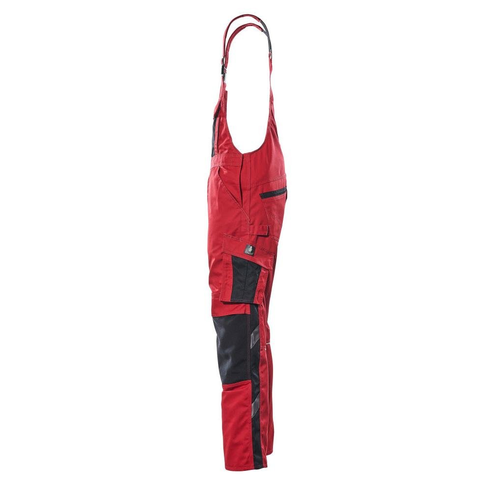 MASCOT® Augsburg dungarees, piros/fekete