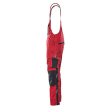 MASCOT® Augsburg dungarees, piros/fekete