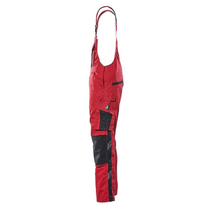 MASCOT® Augsburg dungarees, piros/fekete