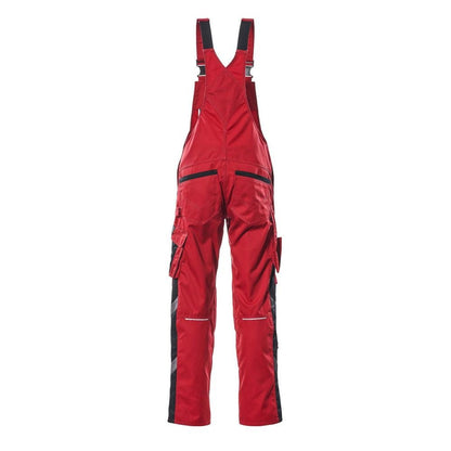 MASCOT® Augsburg dungarees, piros/fekete