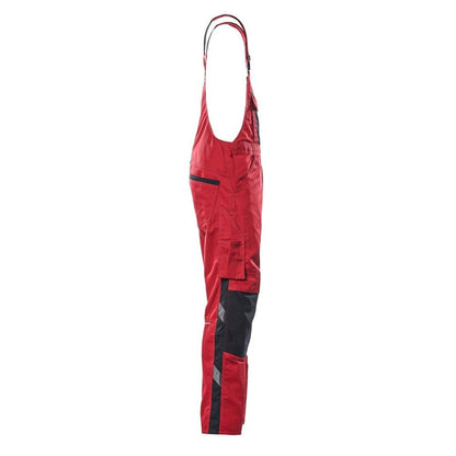 MASCOT® Augsburg dungarees, piros/fekete