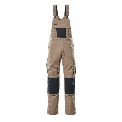 MASCOT® Augsburg dungarees, világos khaki/fekete