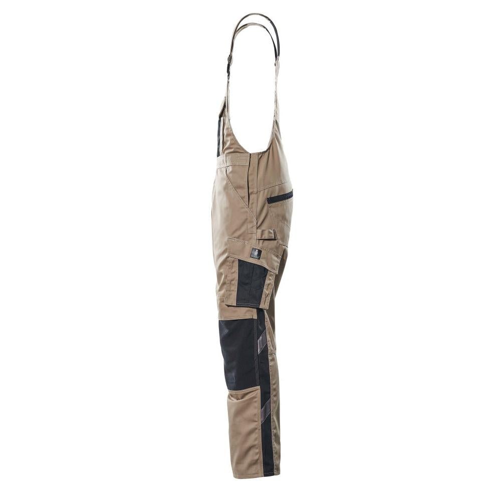 MASCOT® Augsburg dungarees, világos khaki/fekete