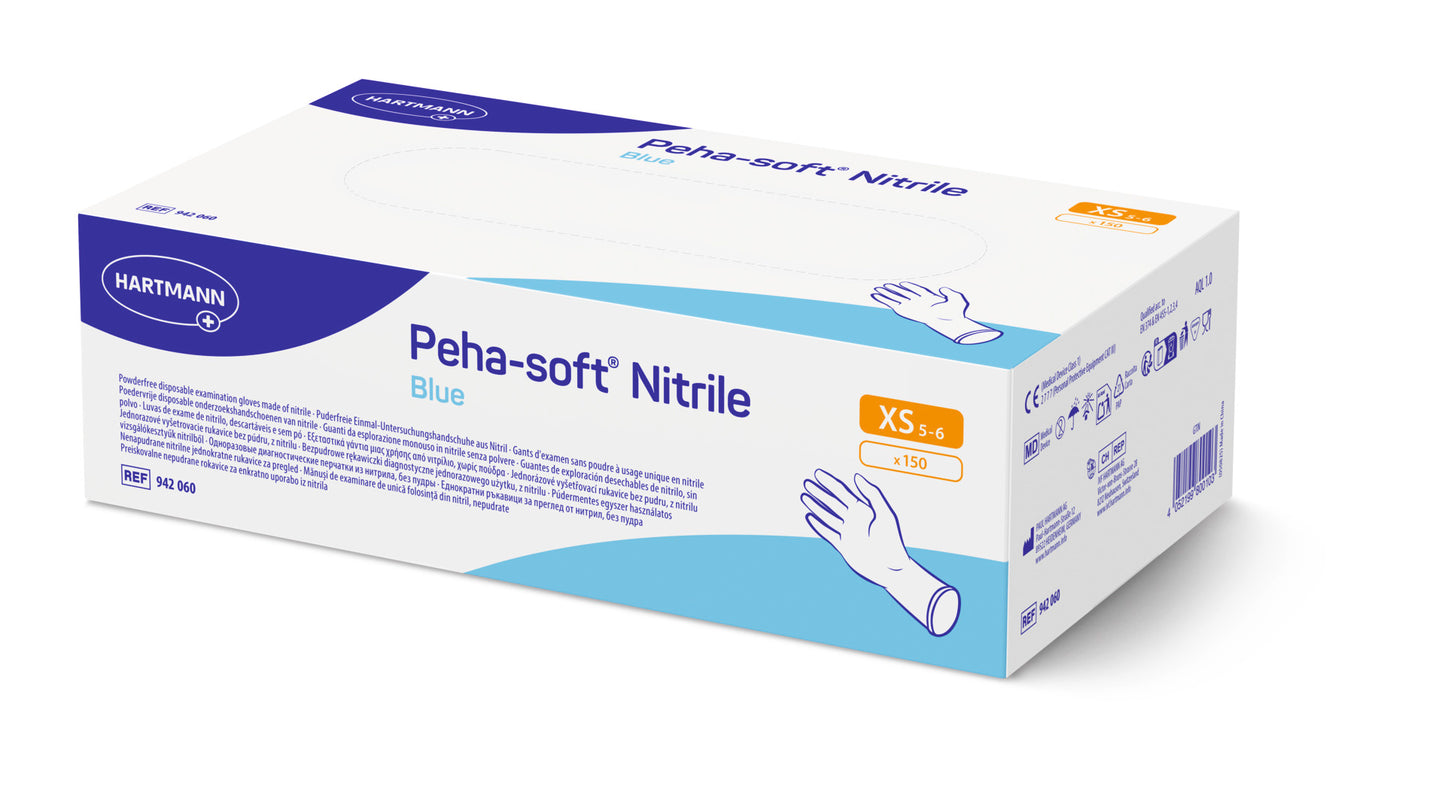 Peha-soft® nitril kék XS P150 | Csomag (150 db)