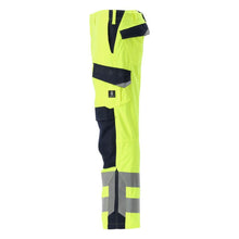 MASCOT® Arbon nadrág Multisafe, hi-vis sárga/fekete-kék