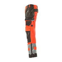 MASCOT® Wigan kézműves nadrág, hi-vis piros/sötét antracit