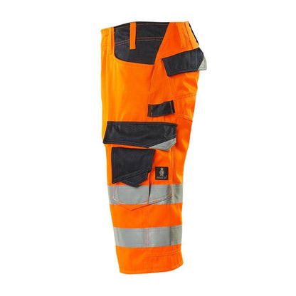 MASCOT® Luton háromnegyedes nadrág, hi-vis narancssárga/fekete-kék