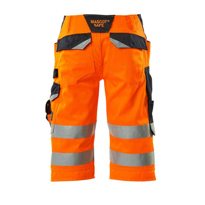 MASCOT® Luton háromnegyedes nadrág, hi-vis narancssárga/fekete-kék
