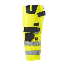 MASCOT® Luton háromnegyedes nadrág, hi-vis sárga/fekete-kék
