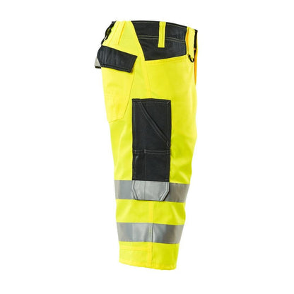 MASCOT® Luton háromnegyedes nadrág, hi-vis sárga/fekete-kék