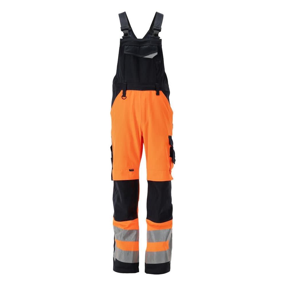 MASCOT® Newcastle dungarees, hi-vis narancssárga/fekete-kék
