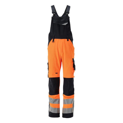MASCOT® Newcastle dungarees, hi-vis narancssárga/fekete-kék