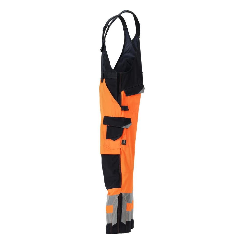MASCOT® Newcastle dungarees, hi-vis narancssárga/fekete-kék