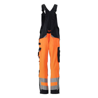 MASCOT® Newcastle dungarees, hi-vis narancssárga/fekete-kék