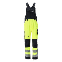 MASCOT® Newcastle dungarees, hi-vis sárga/fekete-kék