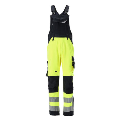 MASCOT® Newcastle dungarees, hi-vis sárga/fekete-kék