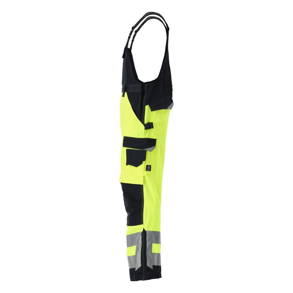 MASCOT® Newcastle dungarees, hi-vis sárga/fekete-kék