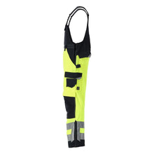 MASCOT® Newcastle dungarees, hi-vis sárga/fekete-kék