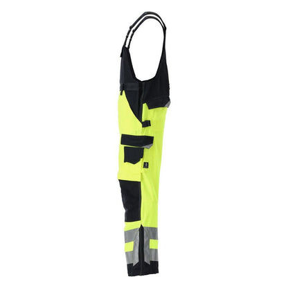 MASCOT® Newcastle dungarees, hi-vis sárga/fekete-kék