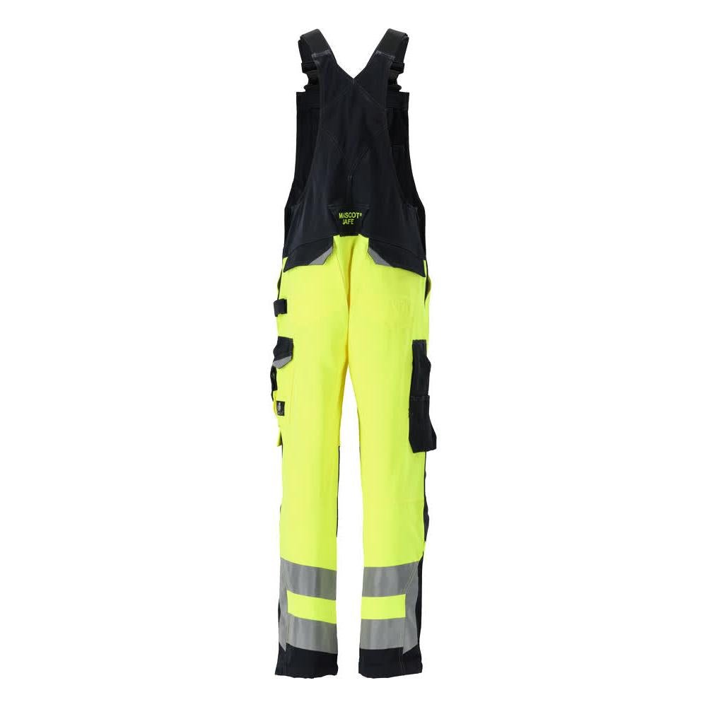 MASCOT® Newcastle dungarees, hi-vis sárga/fekete-kék