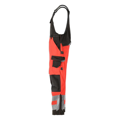 MASCOT® Newcastle dungarees, hi-vis vörös/sötét antracit