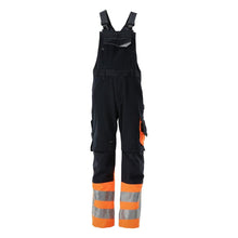 MASCOT® Sunderland dungarees, fekete kék/hi-vis narancs