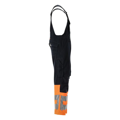 MASCOT® Sunderland dungarees, fekete kék/hi-vis narancs